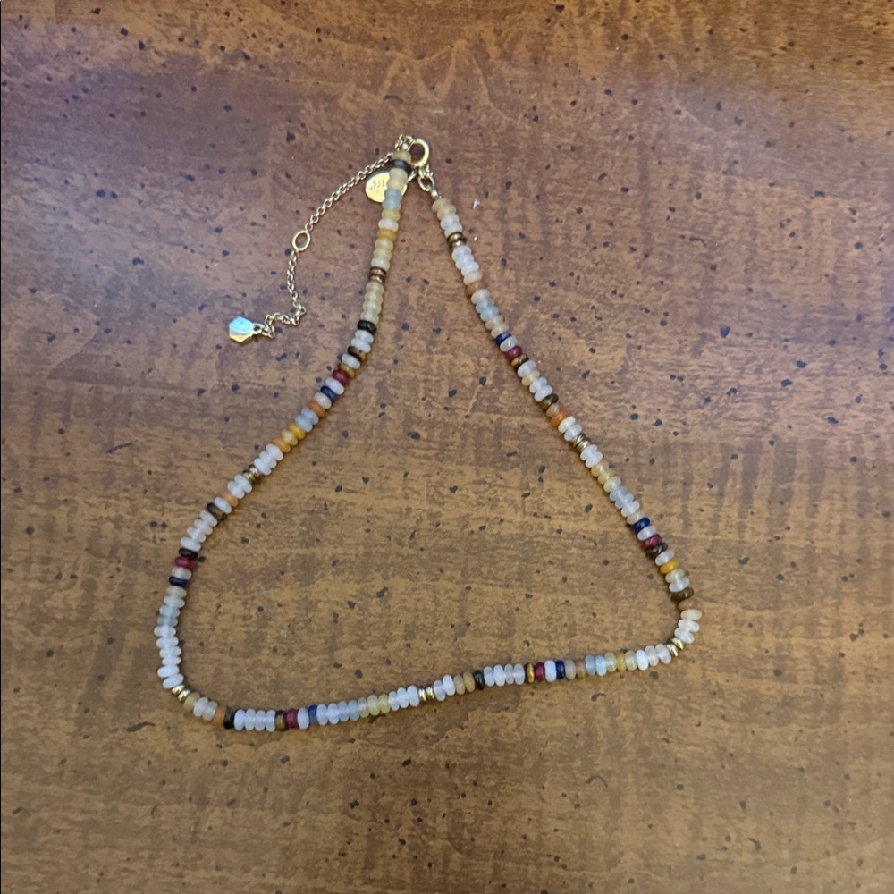 Aerie Gold and Multicolor Beaded Necklace